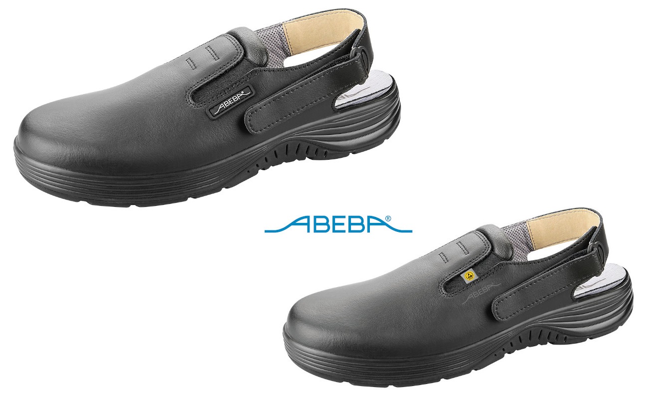 ABEBA X-Light 711135|7131135 ESD Berufsschuh Clog Pantolette Arbeitsclog Arbeitsschuh schwarz
