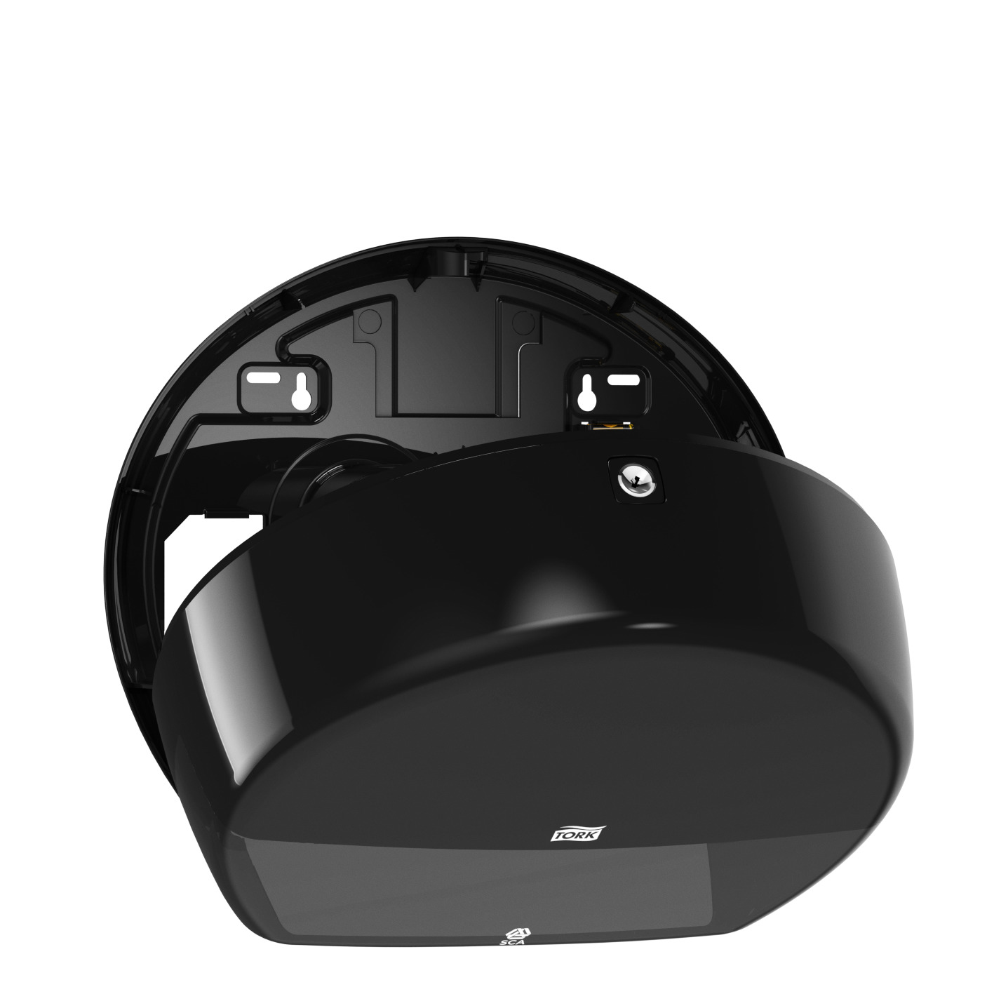 temp555008_04 Tork (T2) Toilettenpapierspender WC-Papier Spender Mini Jumborollenspender schwarz - 555008