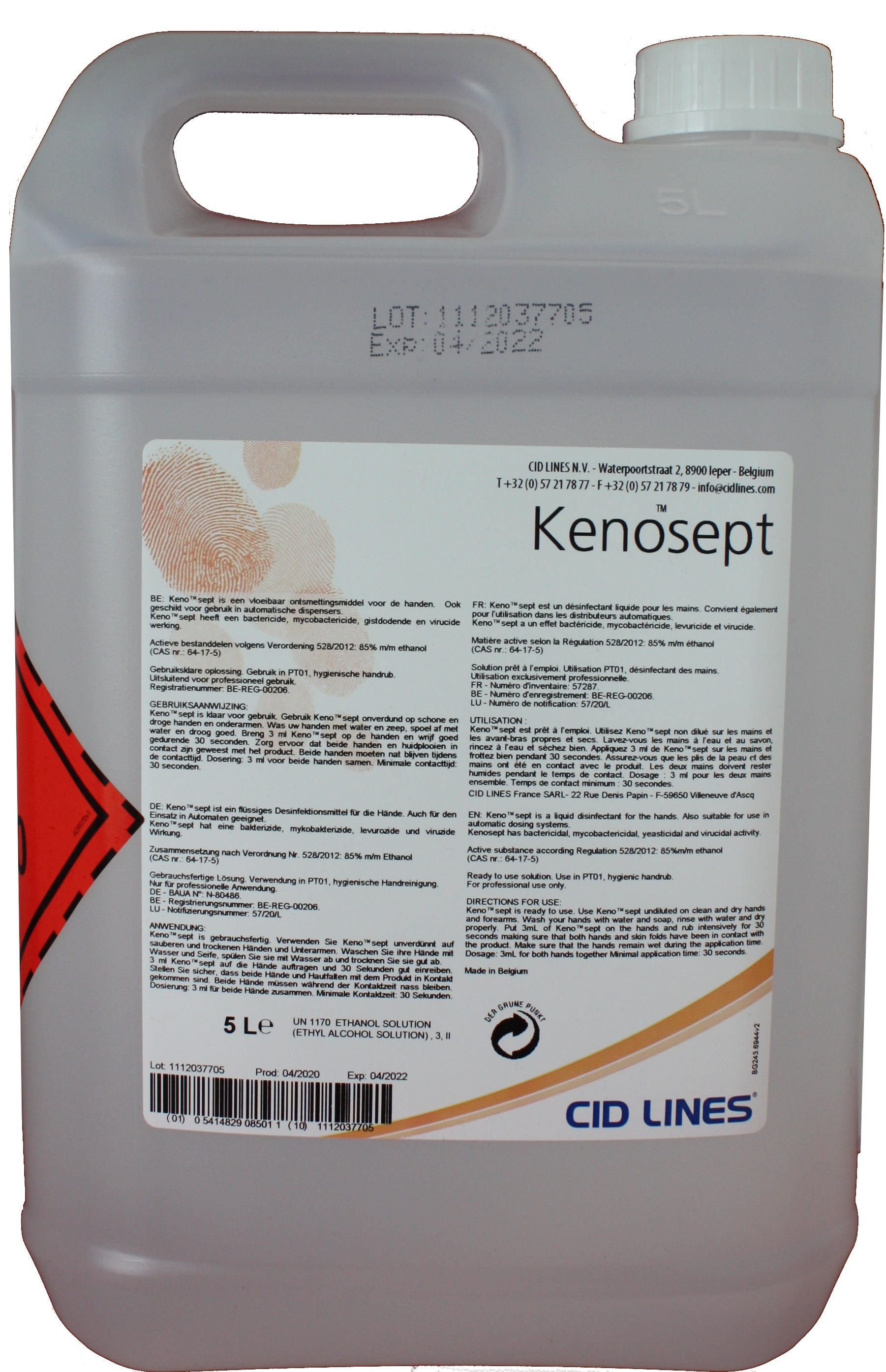 Cid Lines - Kenosept 5 Liter Kanister Händedesinfektionsmittel