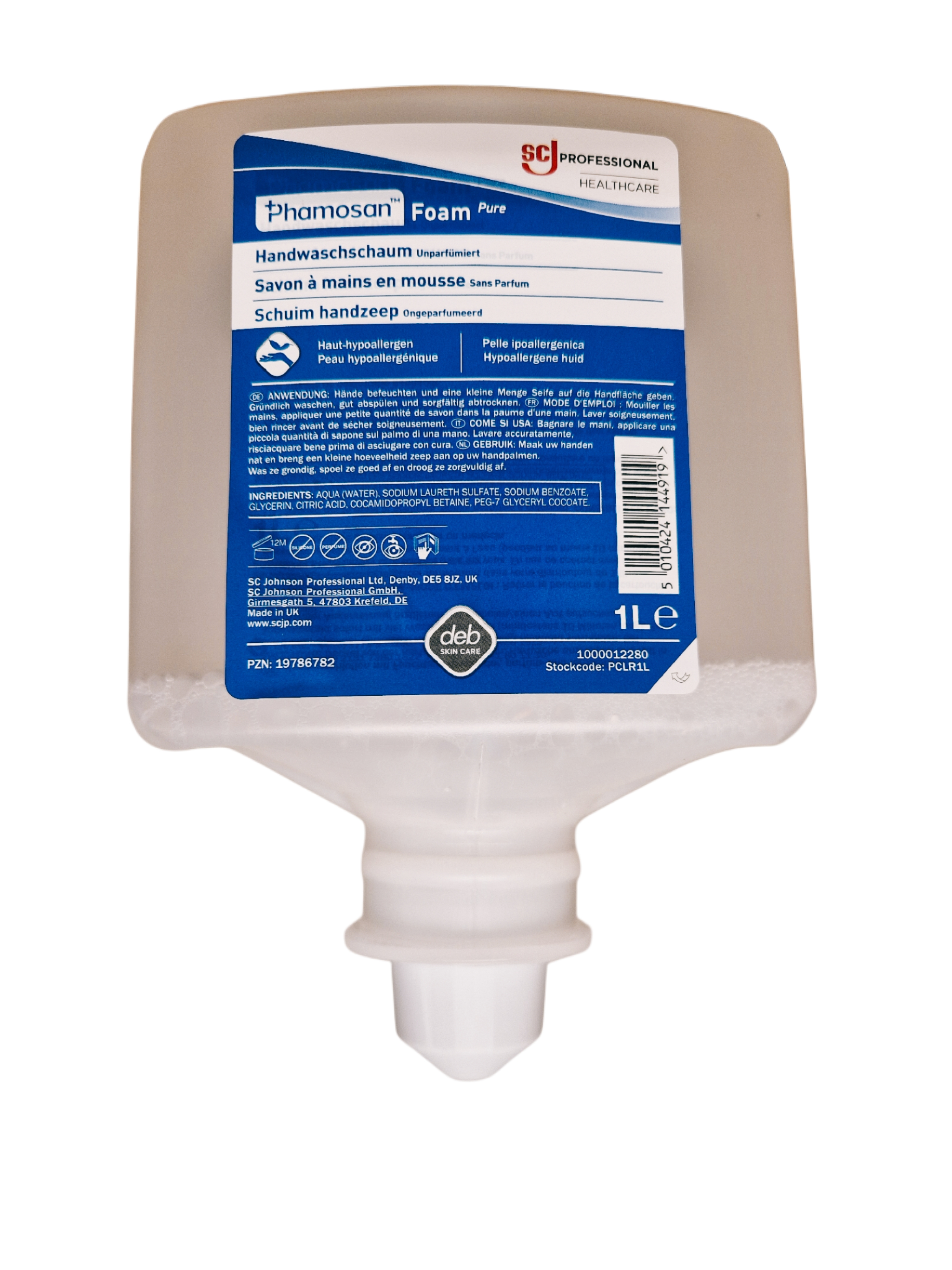 CLEAR FOAM PURE Phamosan 1l Fl PCLR1L