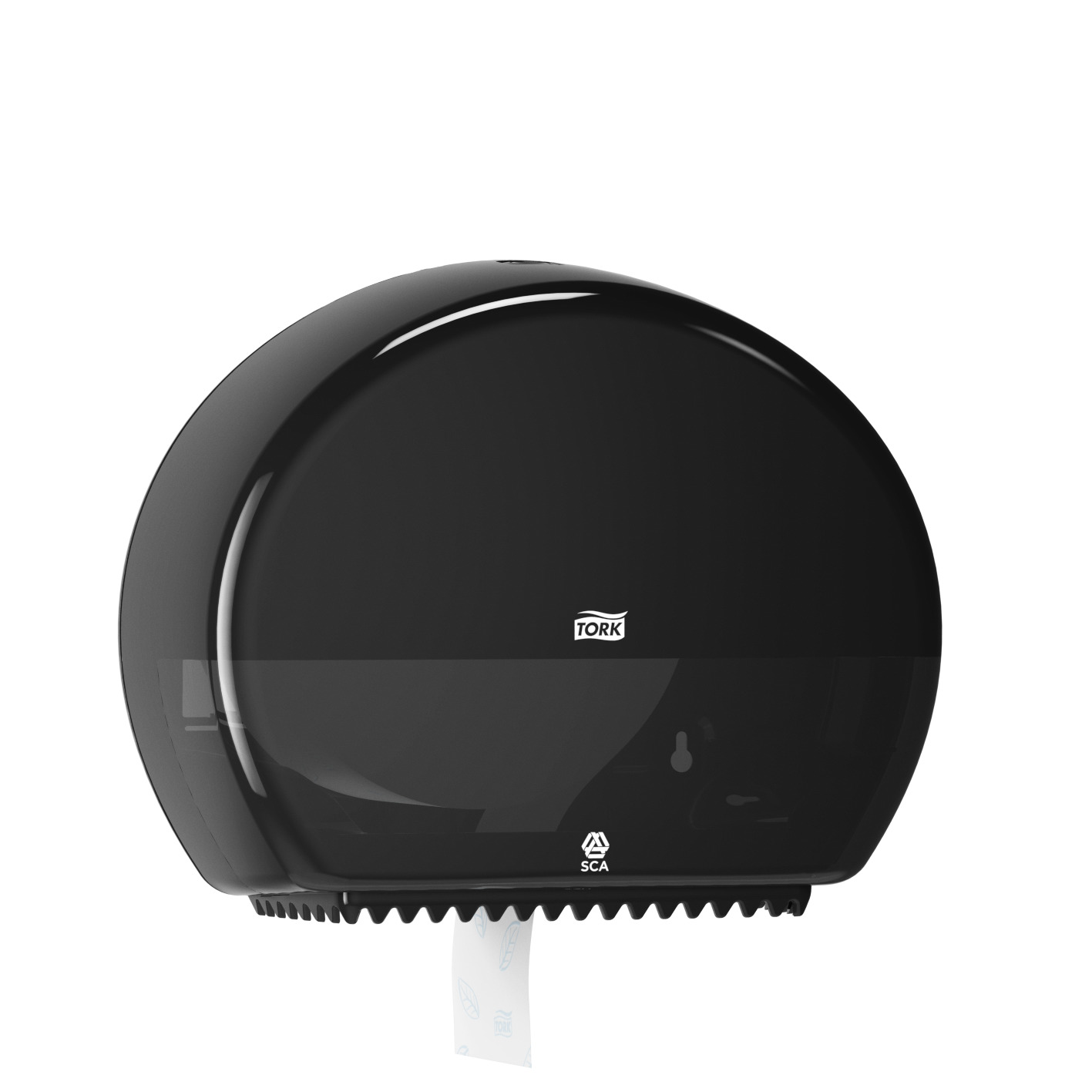 temp555008_06 Tork (T2) Toilettenpapierspender WC-Papier Spender Mini Jumborollenspender schwarz - 555008