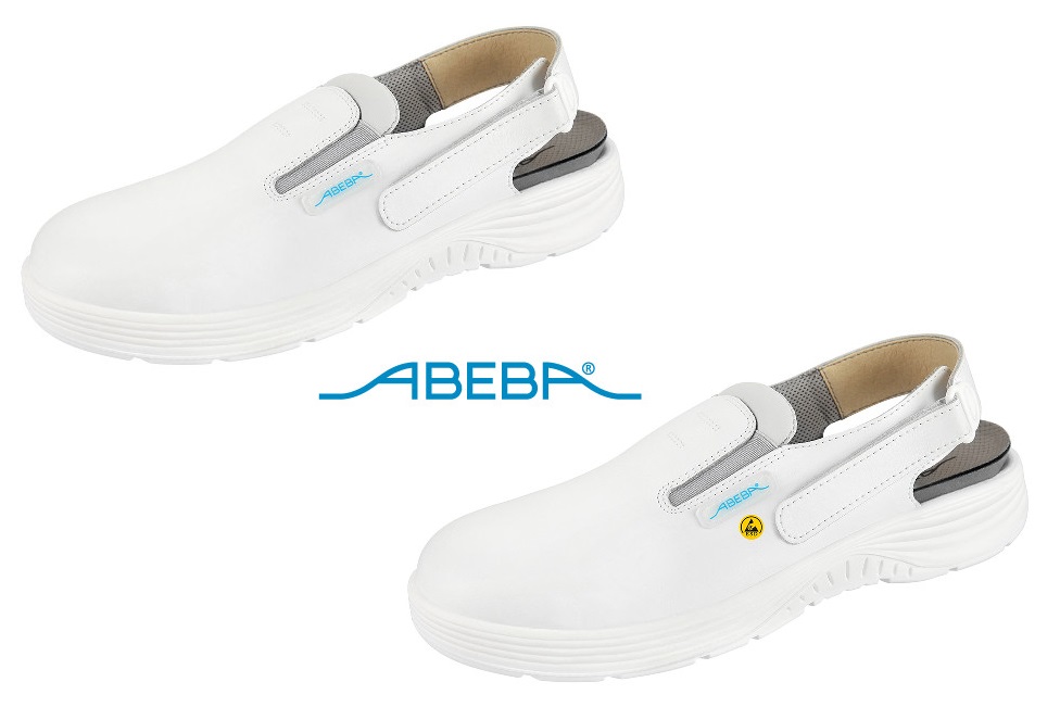 ABEBA X-Light 711030|7131030 ESD Sicherheitsschuh Clog Stahlkappe Küchenschuh Arbeitsschuh weiß