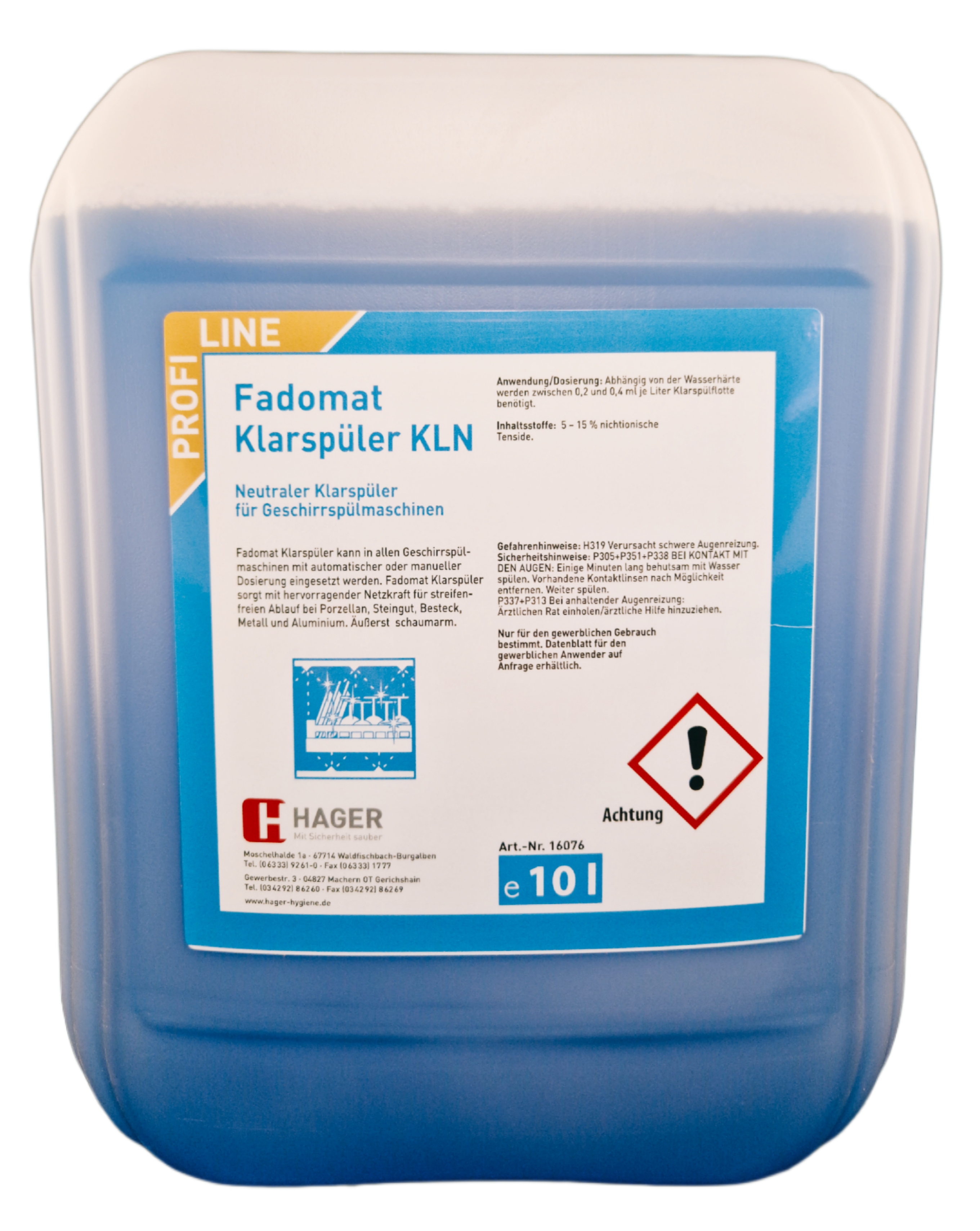 Fadomat neutraler Klarspüler KLN 10 Liter Fadomat neutraler Klarspüler KLN 10 Liter