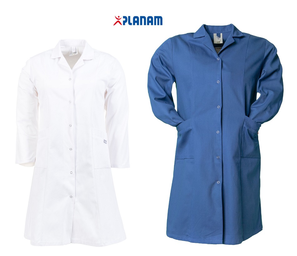 temp_bersicht_damen_berufsmantel_bw_langarm Planam Damen Berufsmantel Baumwolle 1/1 Arm Größe 34 - 54, in 2 Farben