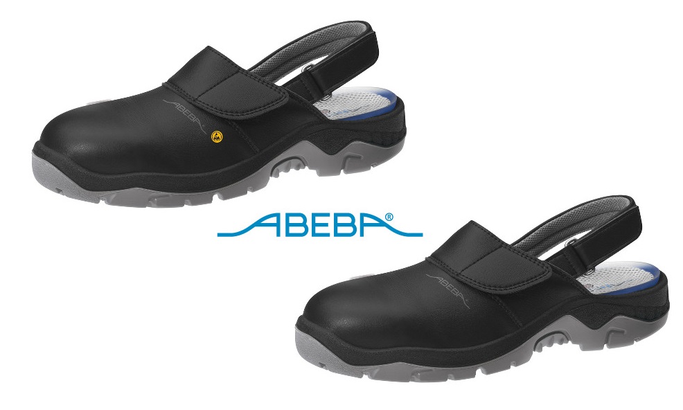 ABEBA Anatom 2125|32125 Sicherheitsschuh SB ESD Halbschuh Küchenschuh Arbeitsschuh schwarz