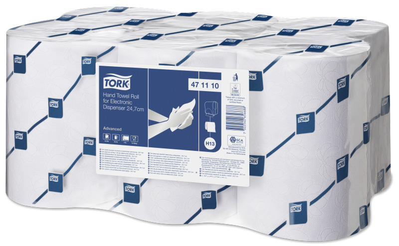 471110 Lotus/Tork enMotion H13 Rollenhandtücher, 24,7 cm x 143m, 2 lagig weiß - 471110