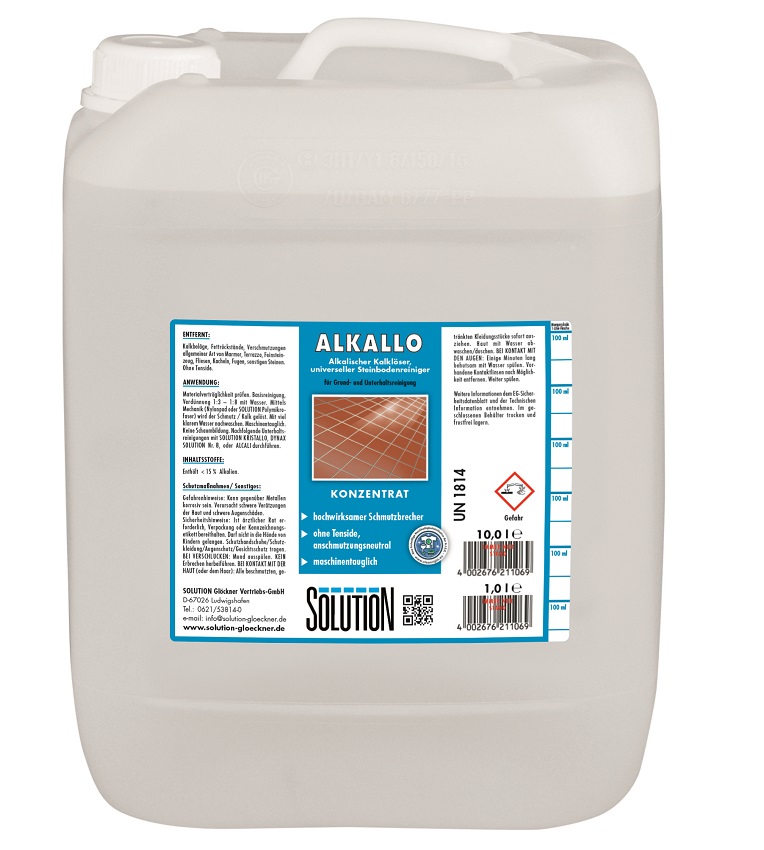 SOLUTION Glöckner - Alkallo Kalkentferner 10 Liter Kanister