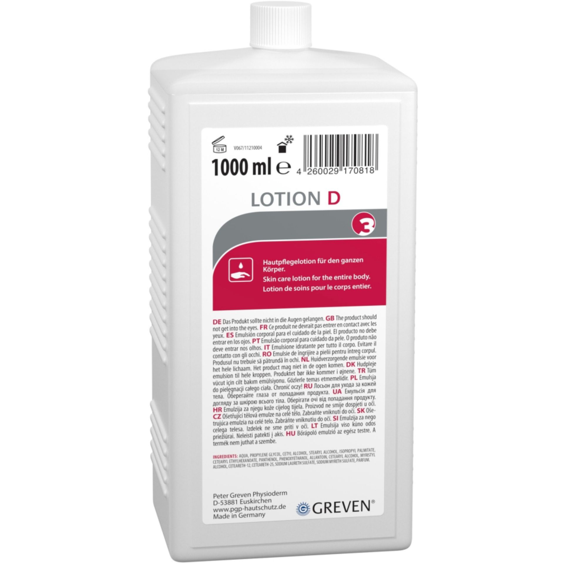 Greven Lotion D 1l Hartflasche 12905-001 Greven Lotion D 1l Hartflasche 12905-001