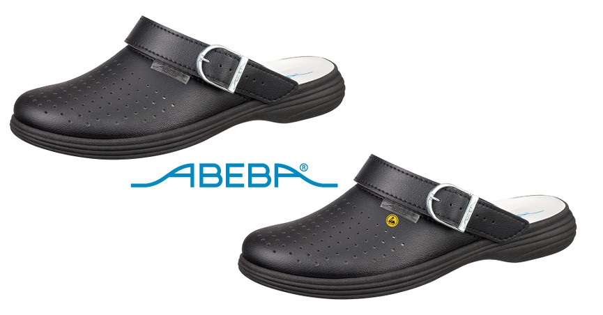 ABEBA The Original Plus 7530|37530 ESD Berufsschuh Clog Plegeschuh Arztschuh schwarz