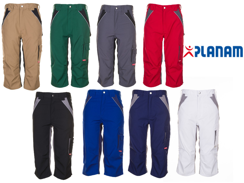 Planam Plaline 3/4 Hose Arbeitshose Größe XS - 4XL, in 8 Farben