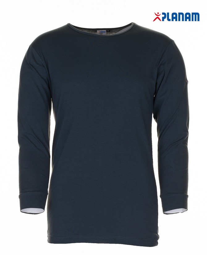 Planam Funktionswäsche Shirt langarm 190g/m² Unterwäsche Winter 2251 Größe S - 4XL Grau