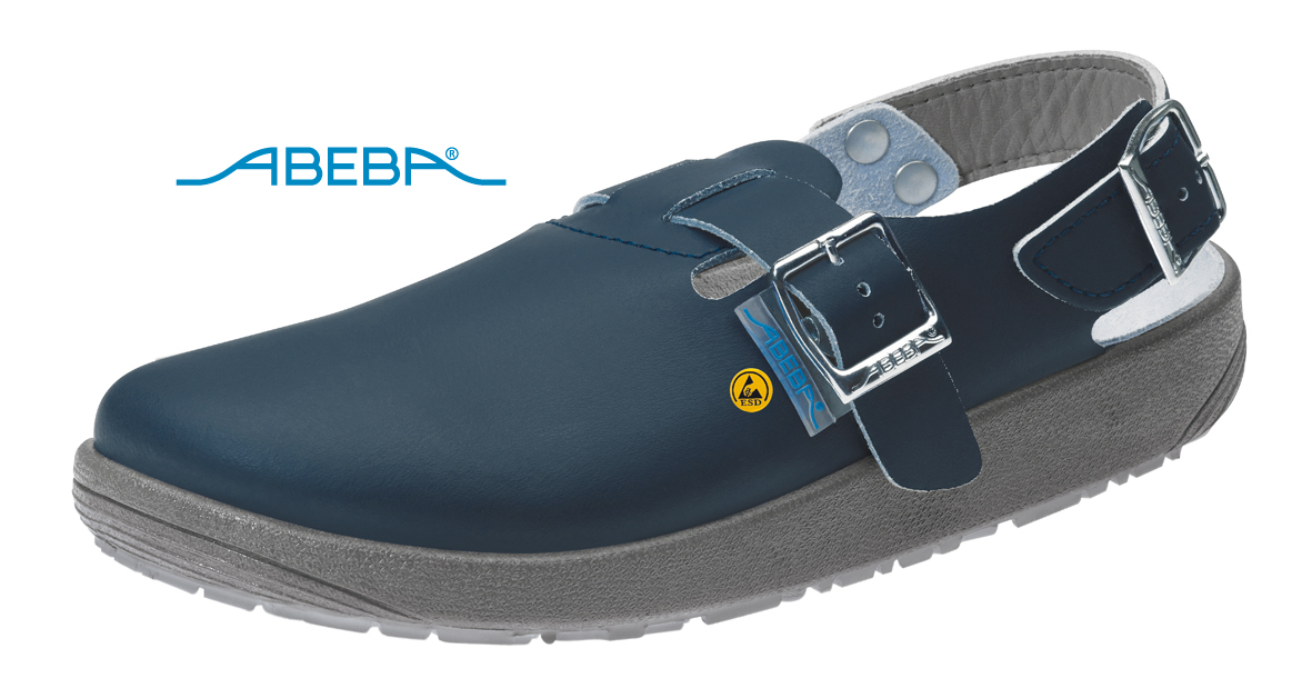 ABEBA Berufsschuh Rubber 5150 ESD Küchenschuh Halbschuh Arbeitsschuh marine