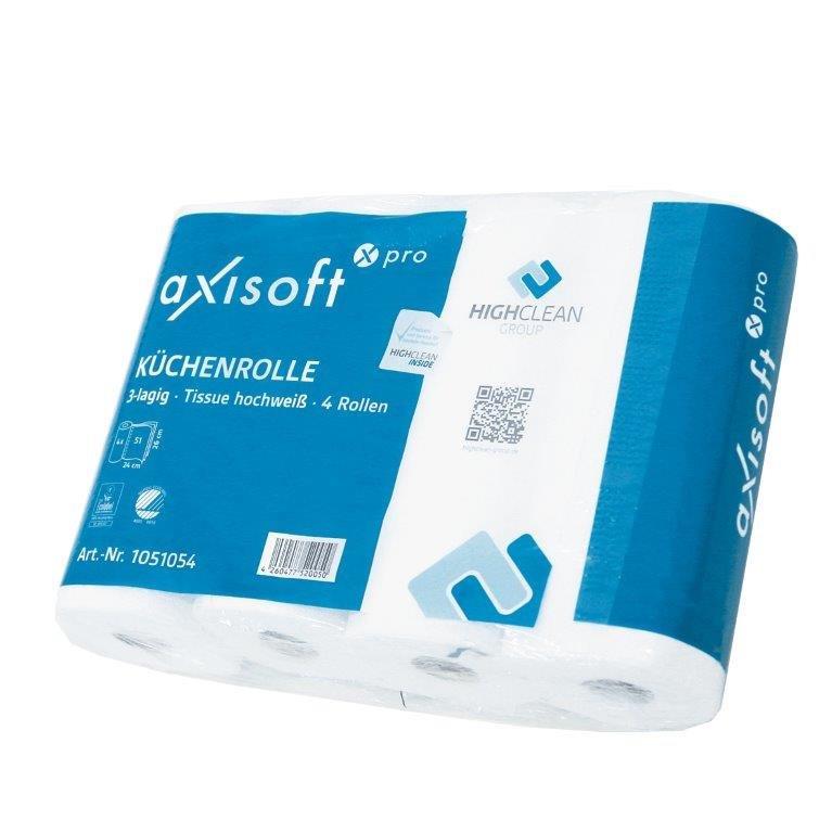 Küchenrollen 3 lagig, weiß, 24 x 26cm, 28 Rollen a´ 51 Blatt/Rolle