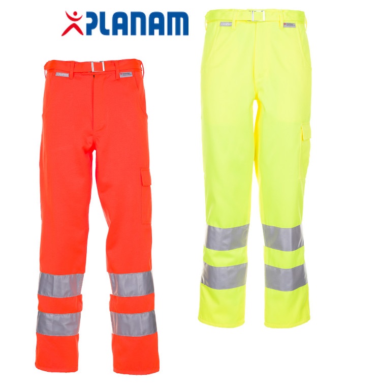 tempwarnschutz_bundhose Planam Warnschutz Bundhose Arbeitshose Größe 24 - 110, in 2 Farben