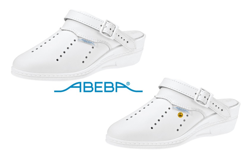 temp7008_5008 ABEBA High Original 7008|5008 ESD Berufsschuh Clog Arbeitsschuh Pflegeschuh Arztschuh weiß