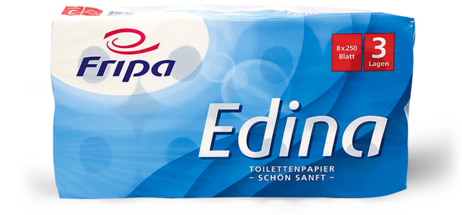 Fripa-WC-Papier Tissue Edina 2lg weiß 1010808 - 1728 Rollen pro Palette