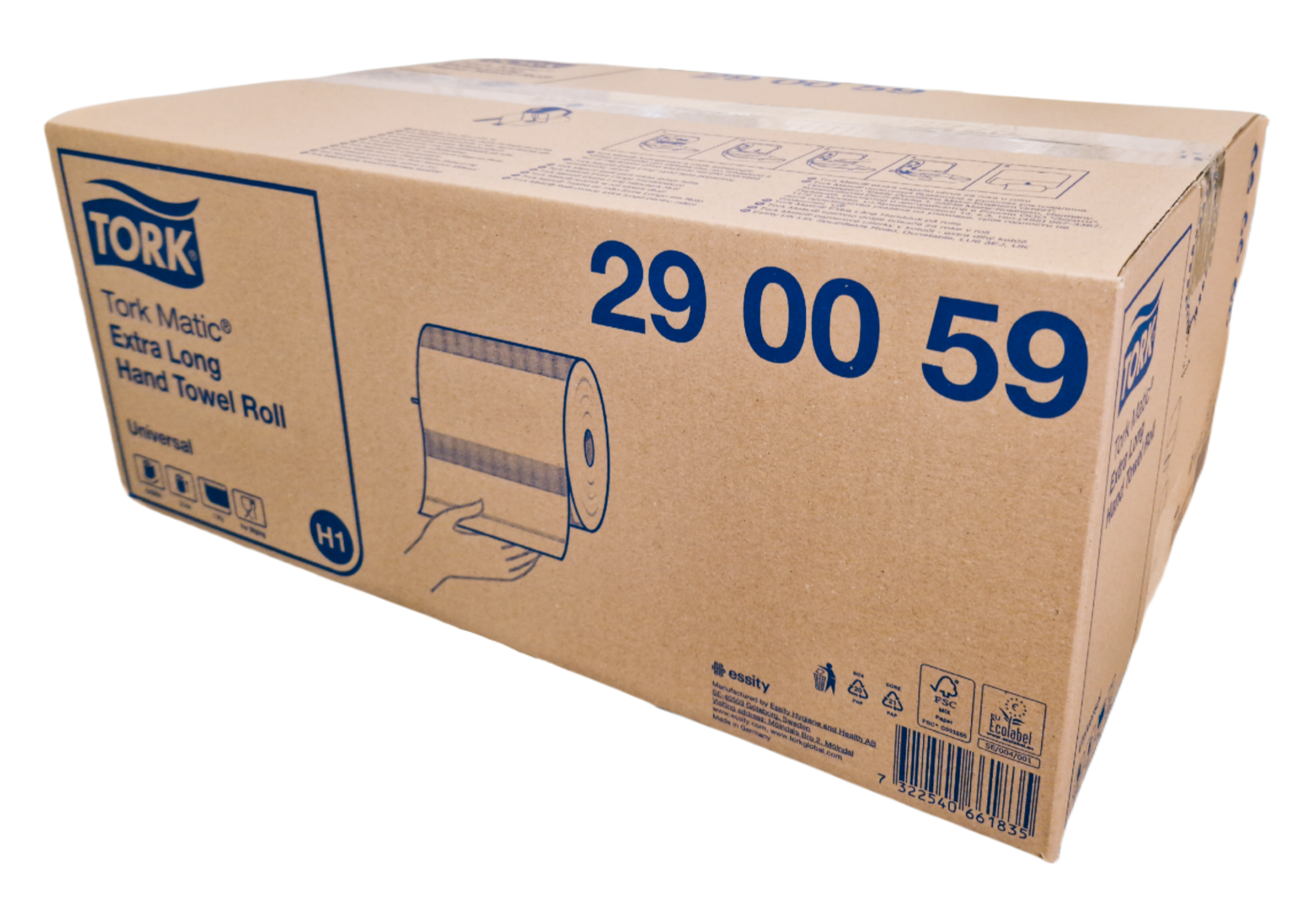 Tork Matic® extra lange Handtuchrolle H1, 6 Rollen a´280m, 1-lg, 21cm - 290059 Tork Matic® extra lange Handtuchrolle H1, 6 Rollen a´280m, 1-lg, 21cm - 290059
