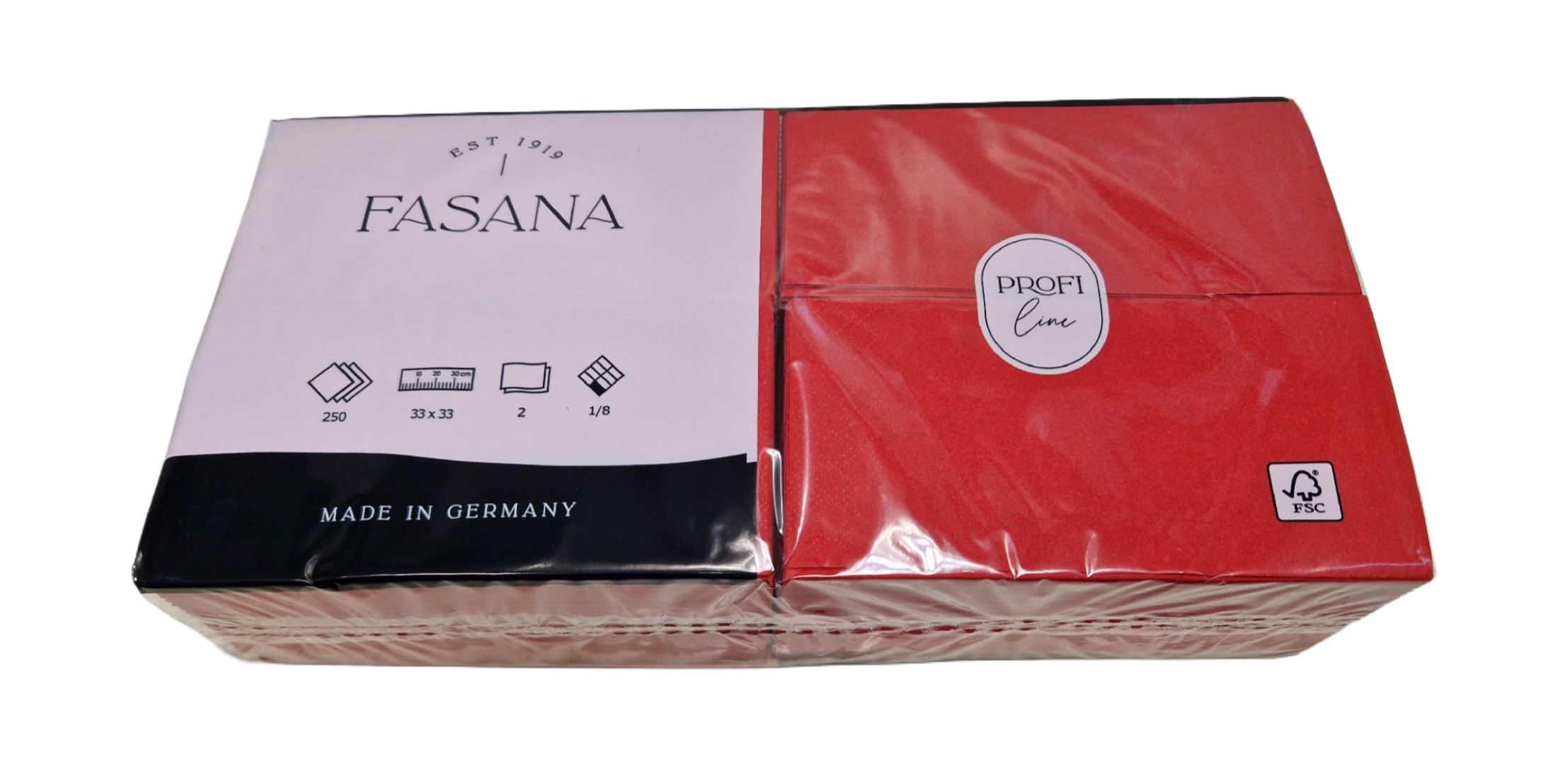 FASANA Servietten 1/8 Falz 2-lagig bordeaux 33x33cm FASANA Servietten 1/8 Falz 2-lagig bordeaux 33x33cm