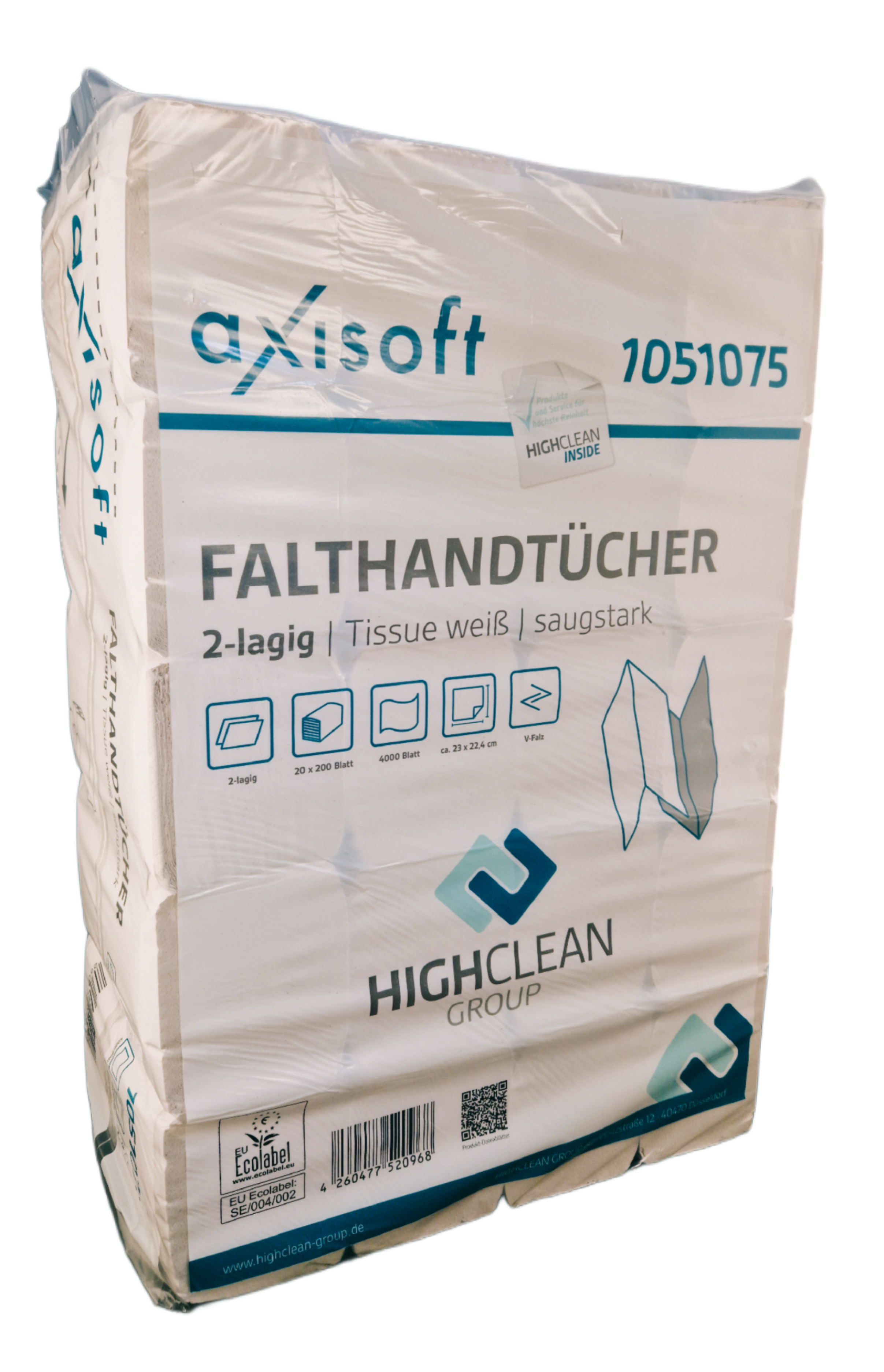 Axisoft Handtuchpapier ZZ-Falz 2-lagig, 24 x 23 cm Handy Pack - 4000 Bl. pro Karton Axisoft Handtuchpapier ZZ-Falz 2-lagig, 24 x 23 cm Handy Pack - 4000 Bl. pro Karton