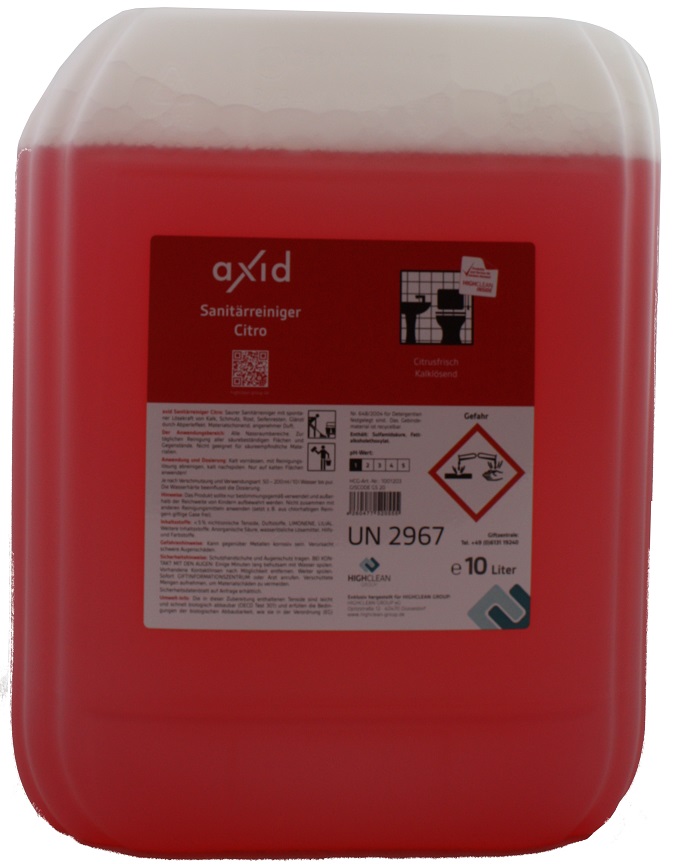 Axid - Sanitärreiniger Citro 10L Kanister (ehemals Clearfixxx)