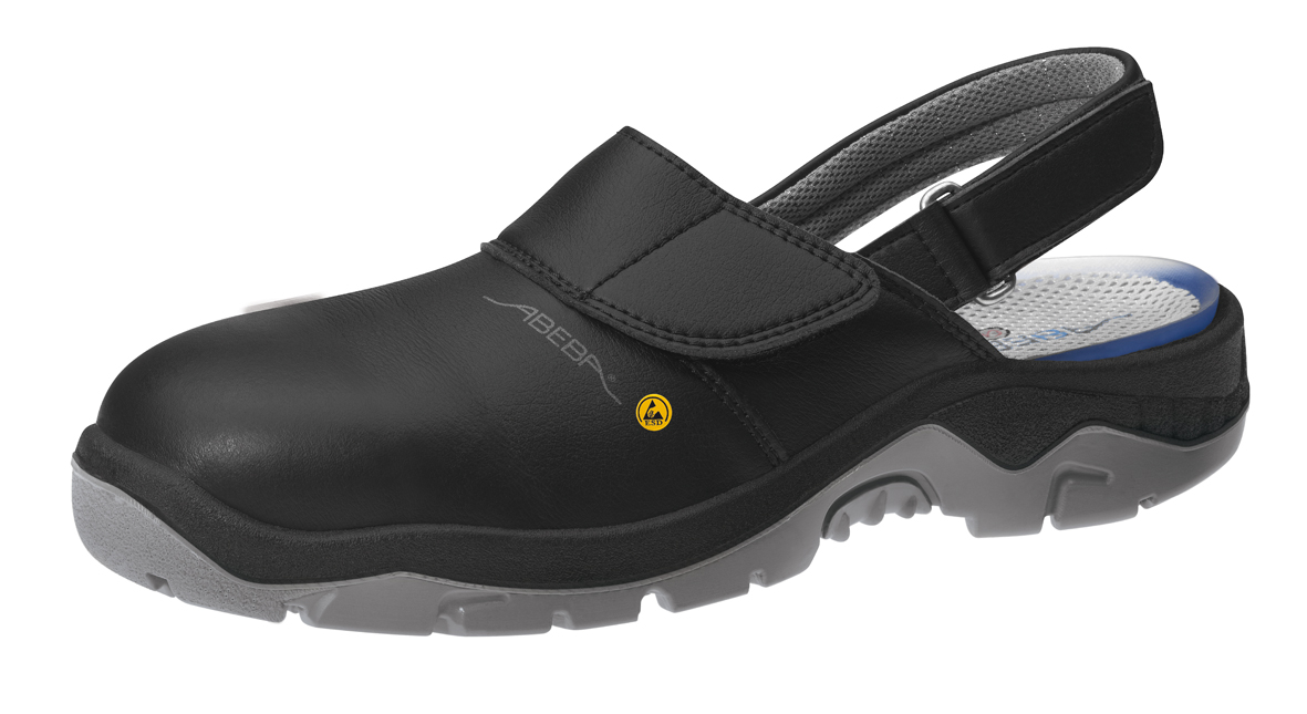 ABEBA Anatom 2125|32125 Sicherheitsschuh SB ESD Halbschuh Küchenschuh Arbeitsschuh schwarz