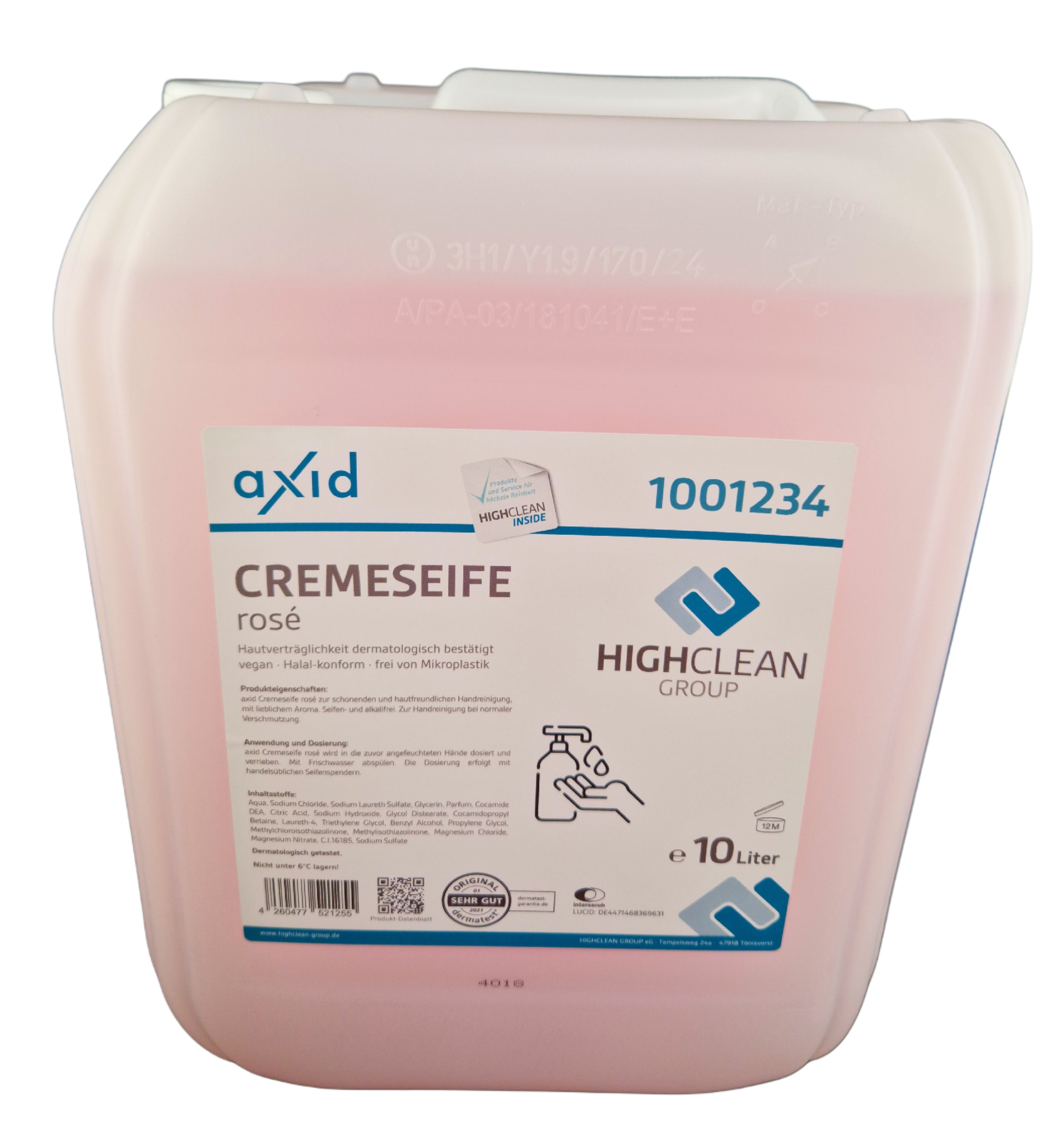 Axid Seifencreme rose extra mild 10l Kan Axid Seifencreme rose extra mild 10l Kan