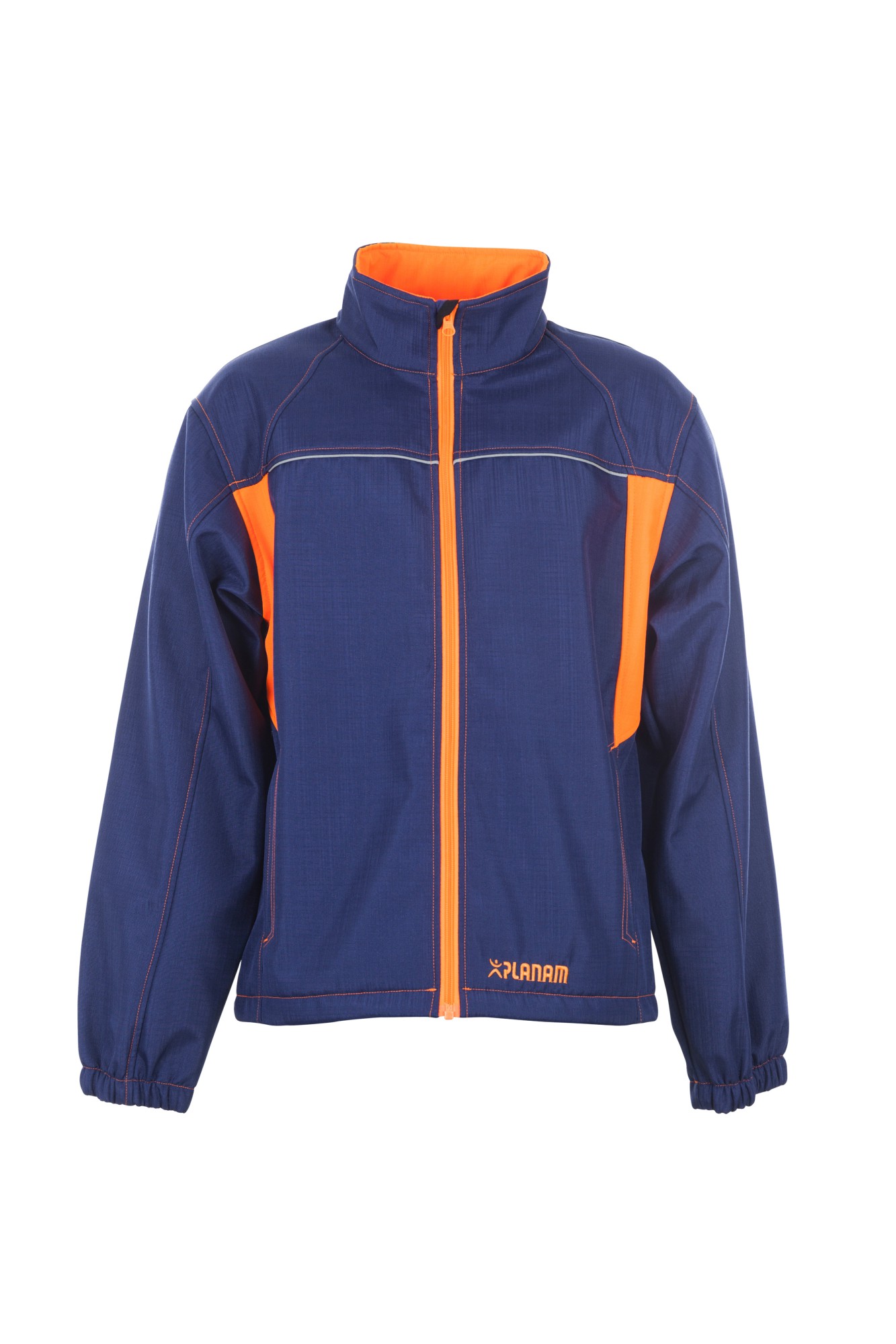 tempzoom_6291_001 Planam Basalt Neon Softshelljacke Arbeitsjacke Marine-Orange 6291
