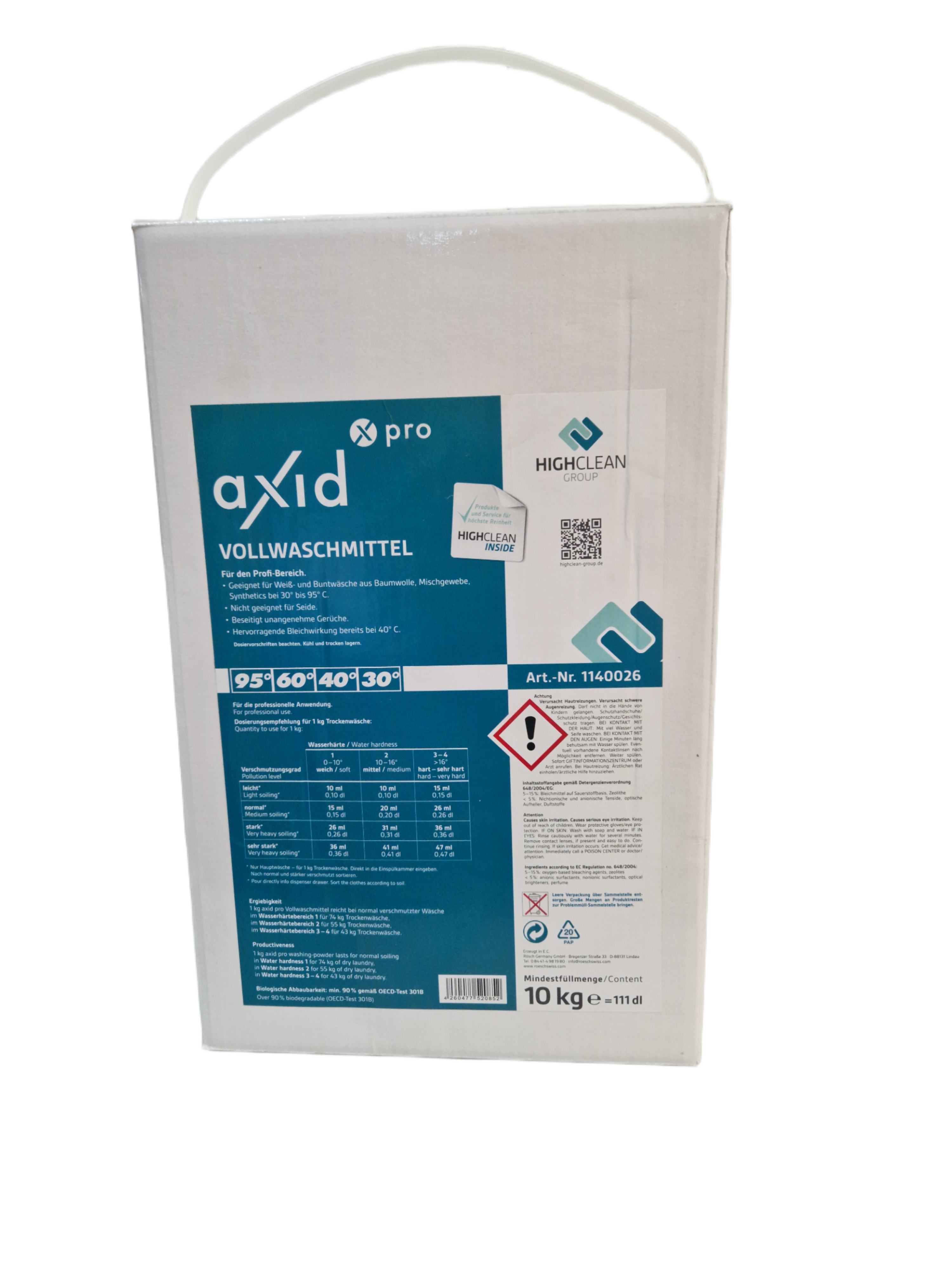 axid pro Vollwaschmittel 10kg Tragebox