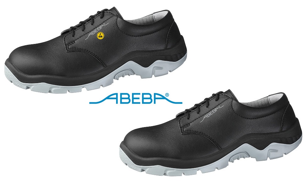 ABEBA Anatom 2136|32136 Sicherheitsschuh S2 ESD Halbschuh Küchenschuh Arbeitsschuh schwarz