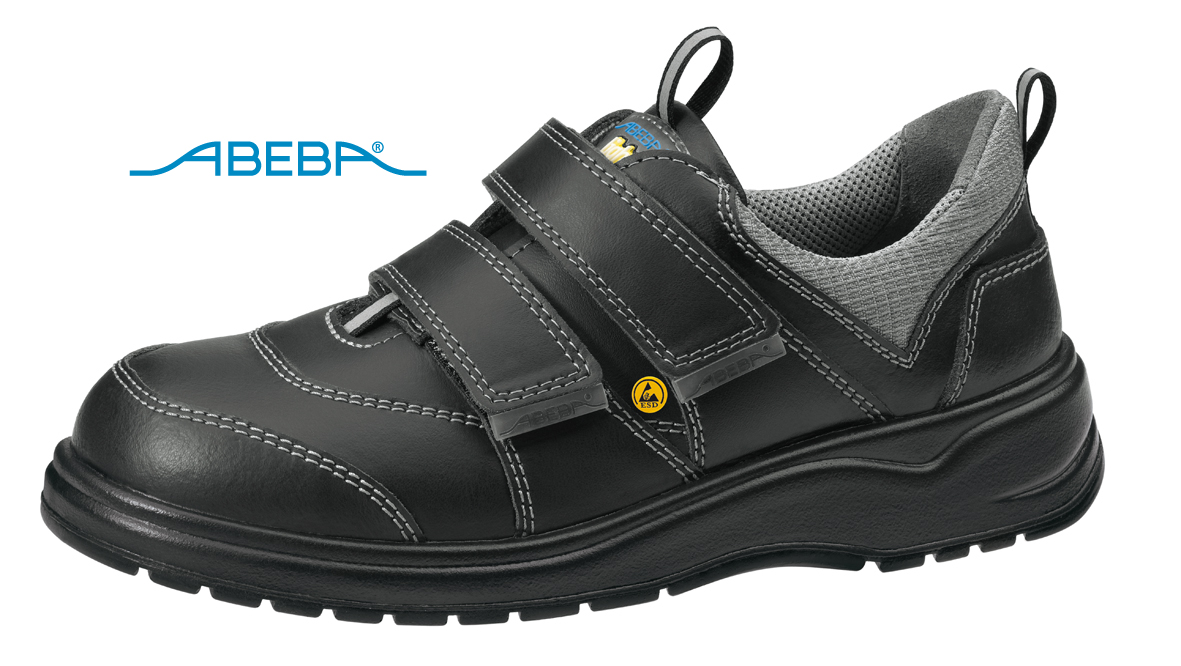 ABEBA Light 1024|31024 ESD Sicherheitsschuh Halbschuh Stahlkappe Küchenschuh Arbeitsschuh schwarz