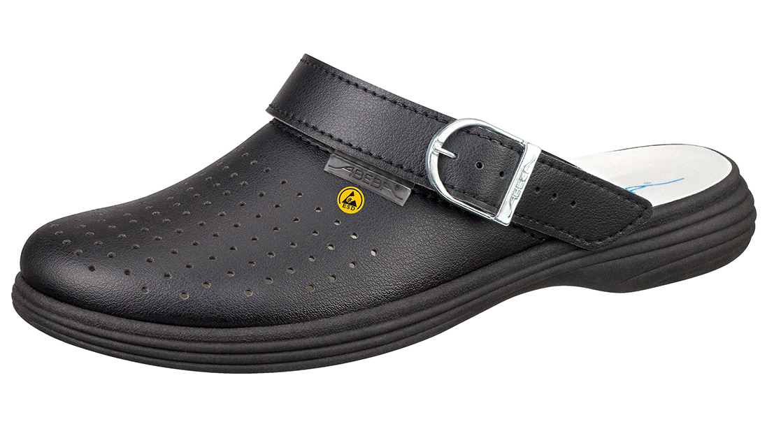 ABEBA The Original Plus 7530|37530 ESD Berufsschuh Clog Plegeschuh Arztschuh schwarz