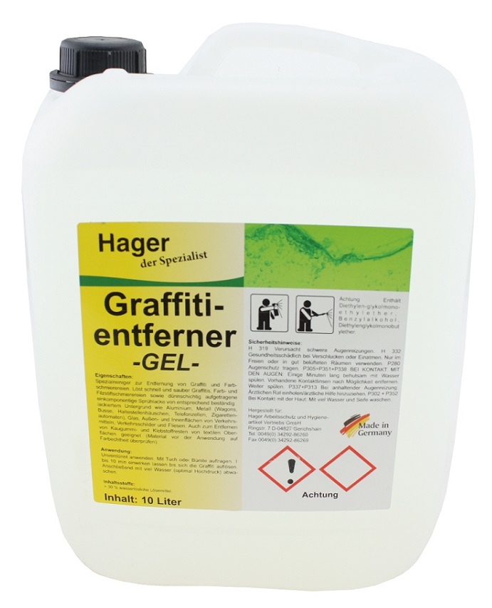 Spezialreiniger Graffitientferner Gel 10 Liter Kanister