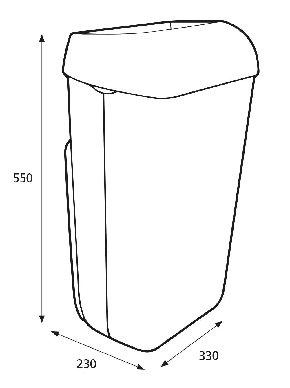 Katrin Mülleimer/Abfallbehälter 25 Liter - Schwarz (92261)