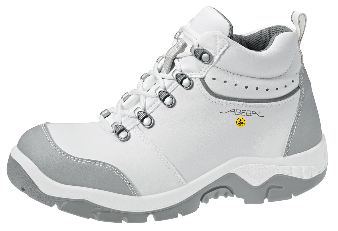 ABEBA Sicherheitsschuh Anatom 2172|32172 ESD S2 Knöchelschuh Stiefel Arbeitsschuh weiß