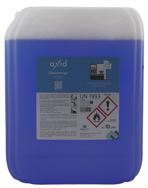 Axid - Glanzreiniger mit Alkohol 10L Kanister (ehemals Clearfixxx) 