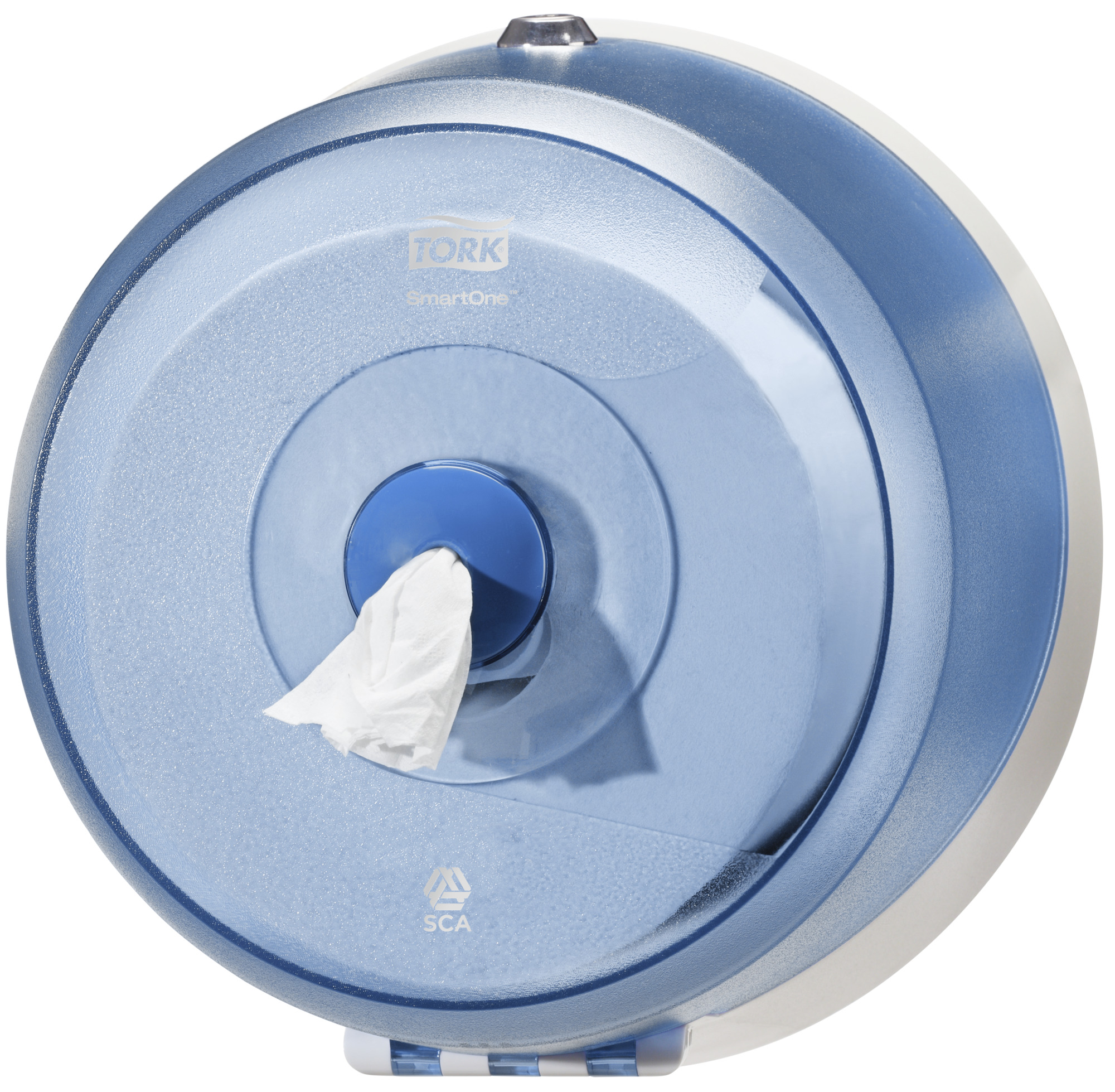 temp472025_01 Tork (T9) Wave SmartOne® Mini Toilettenpapierspender WC-Papier-Spender blau/transparent - 472025