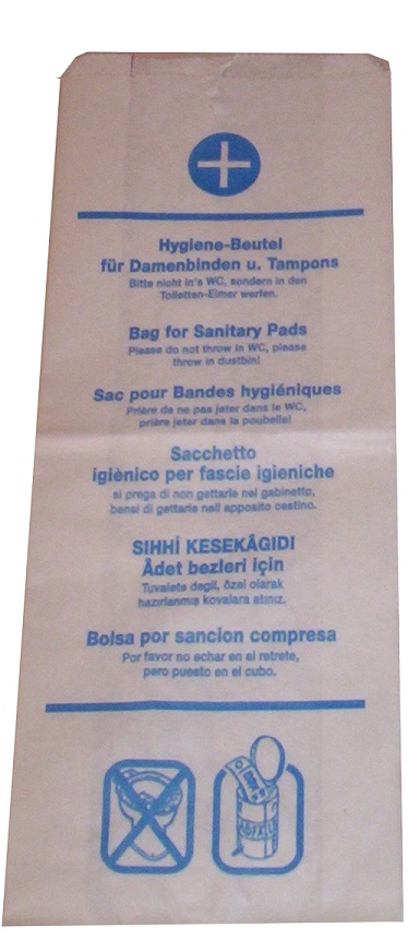 Hygienebeutel Papier mehrsprachig bedruckt 1000 Stück - 480190