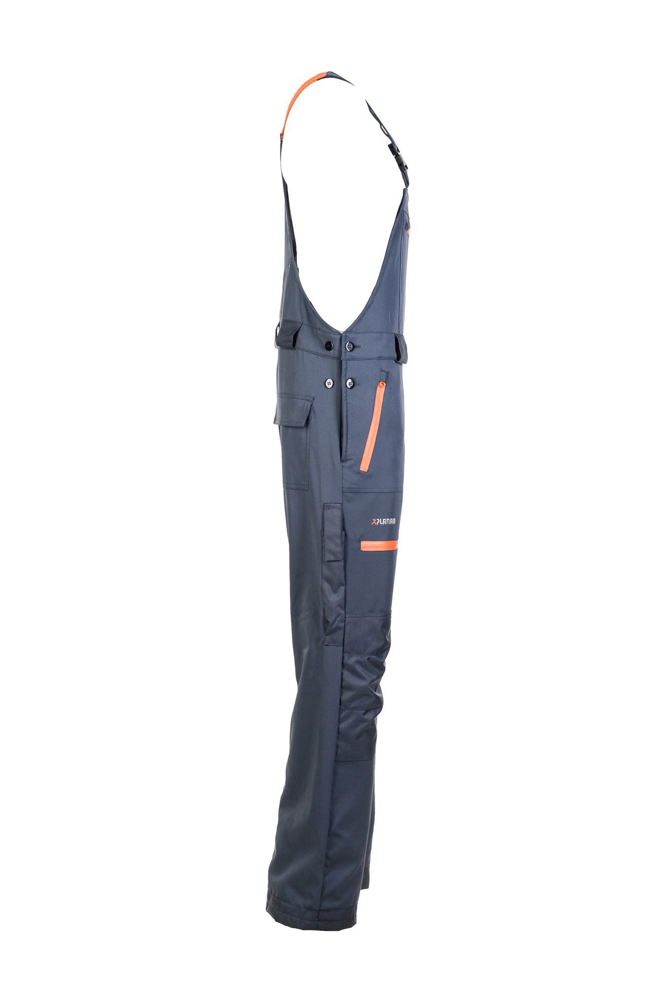 Planam Timberguard Schnittschutz Latzhose Schnittschutzlatzhose grau Größe S - 4XL