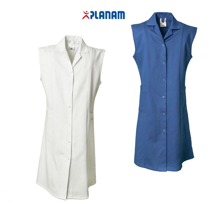 temp_bersicht_damen_berufsmantel_bw_rmellos Planam Damen Berufsmantel Baumwolle ärmellos Größe 34 - 54, in 2 Farben