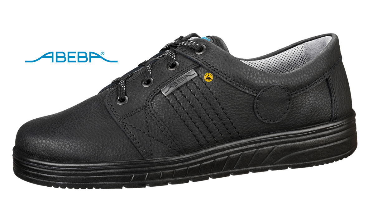 ABEBA Berufsschuh Air Cushion 2650|32650 ESD O2 Küchenschuh Halbschuh Arbeitsschuh schwarz