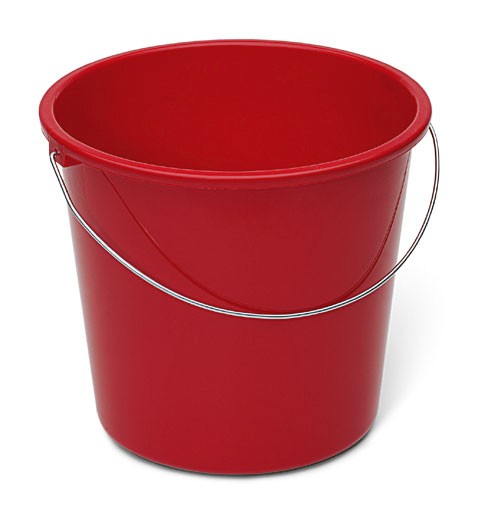 Nölle - Haushaltseimer 5 Liter Kunststoff rot mit Metallbügel