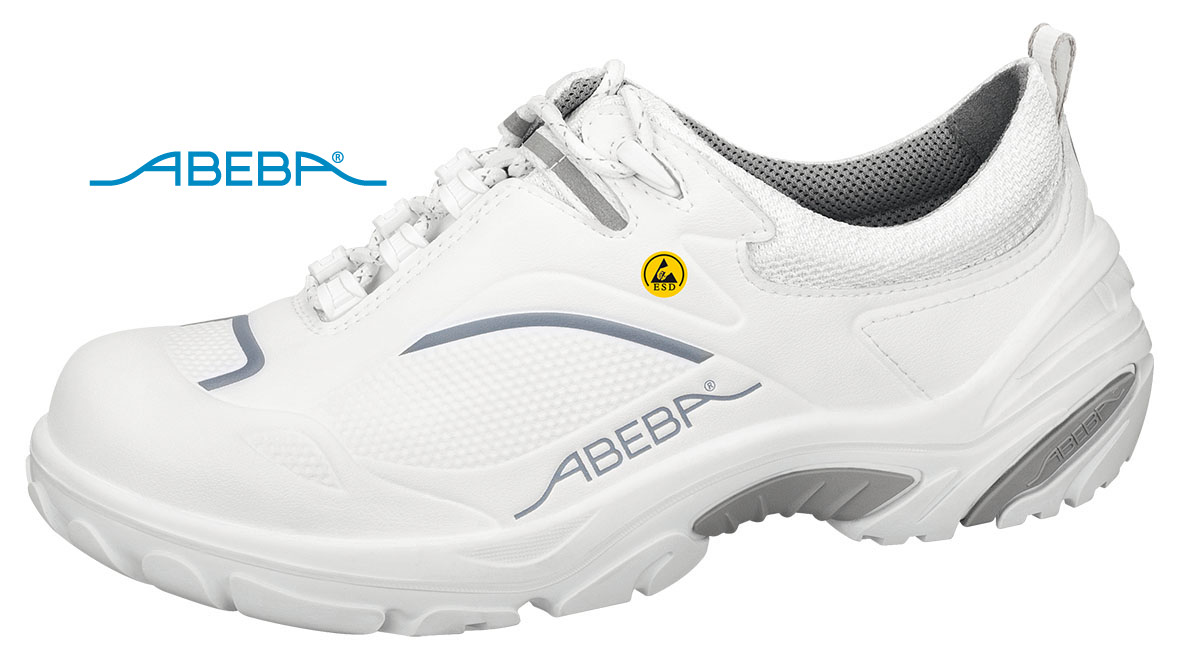 ABEBA Crawler Alu 4500|34500 ESD Sicherheitsschuh S2 Halbschuh Kochschuh Küchenschuh weiß