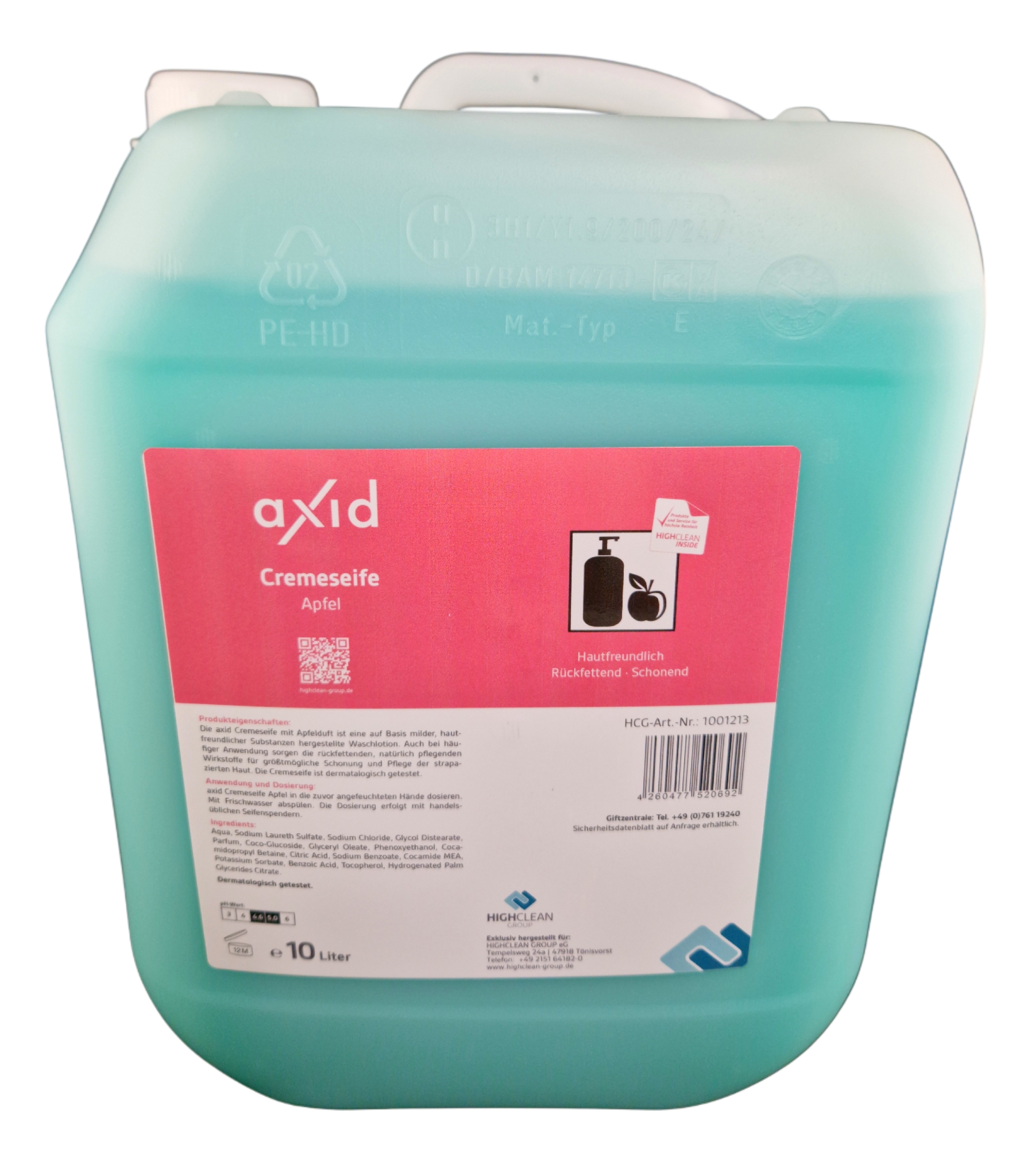 axid Cremeseife Apfel 10l Kanister axid Cremeseife Apfel 10l Kanister