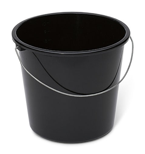 Nölle - Haushaltseimer 5 Liter Kunststoff schwarz mit Metallbügel