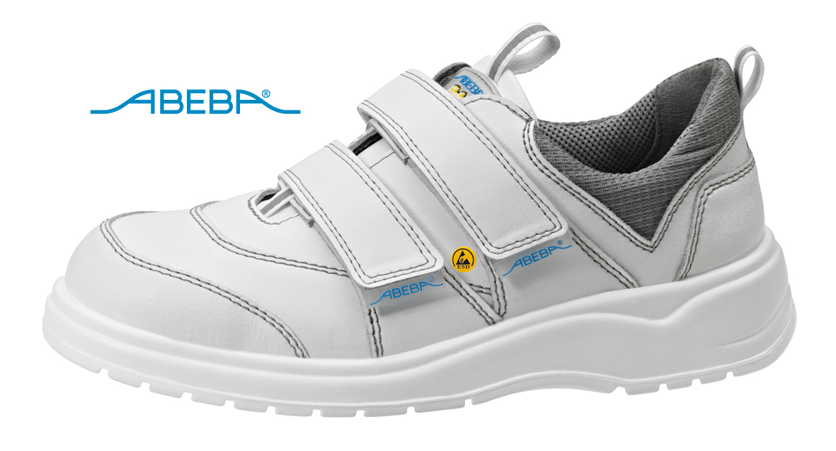 ABEBA Light 1023|31023 ESD Sicherheitsschuh Halbschuh Stahlkappe Küchenschuh Arbeitsschuh weiß
