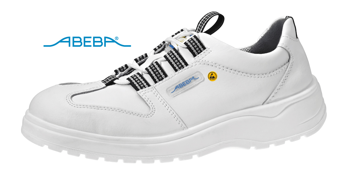 ABEBA Light 1033|31033 ESD Sicherheitsschuh S2 Halbschuh Küchenschuh Arbeitsschuh weiß