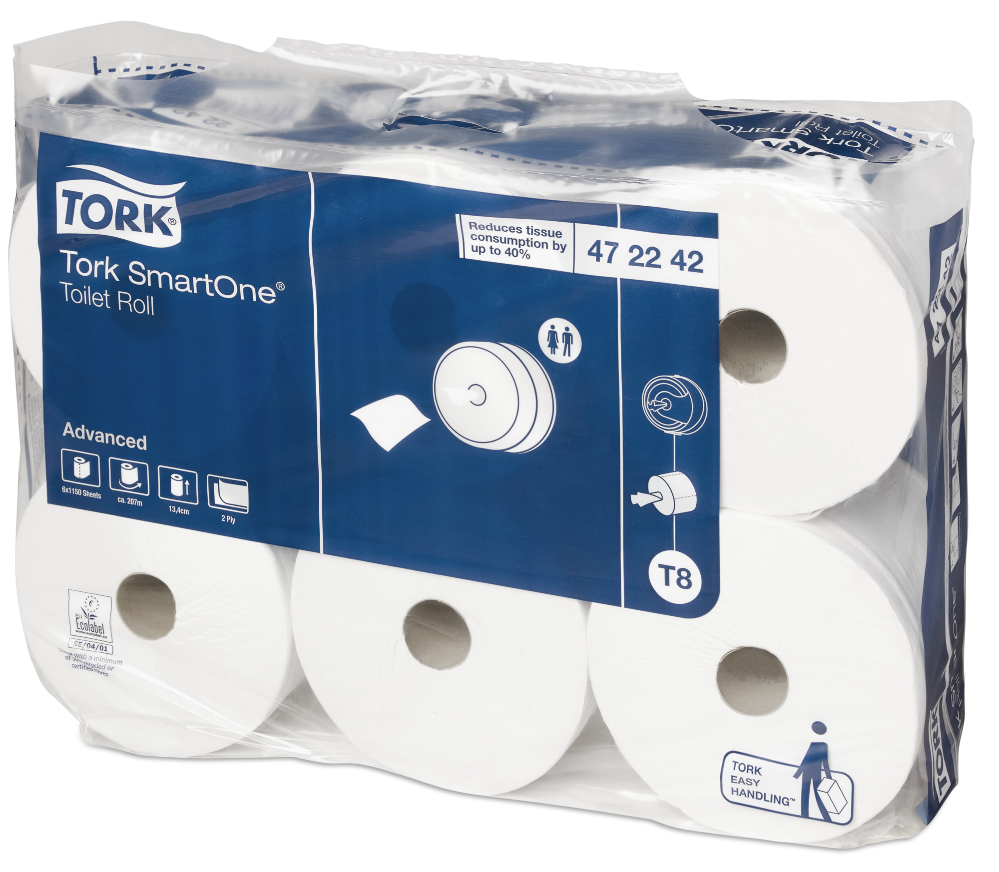 Lotus/Tork SmartOne® T8  Toilettenpapier, 207m, 2 lagig weiß -472242