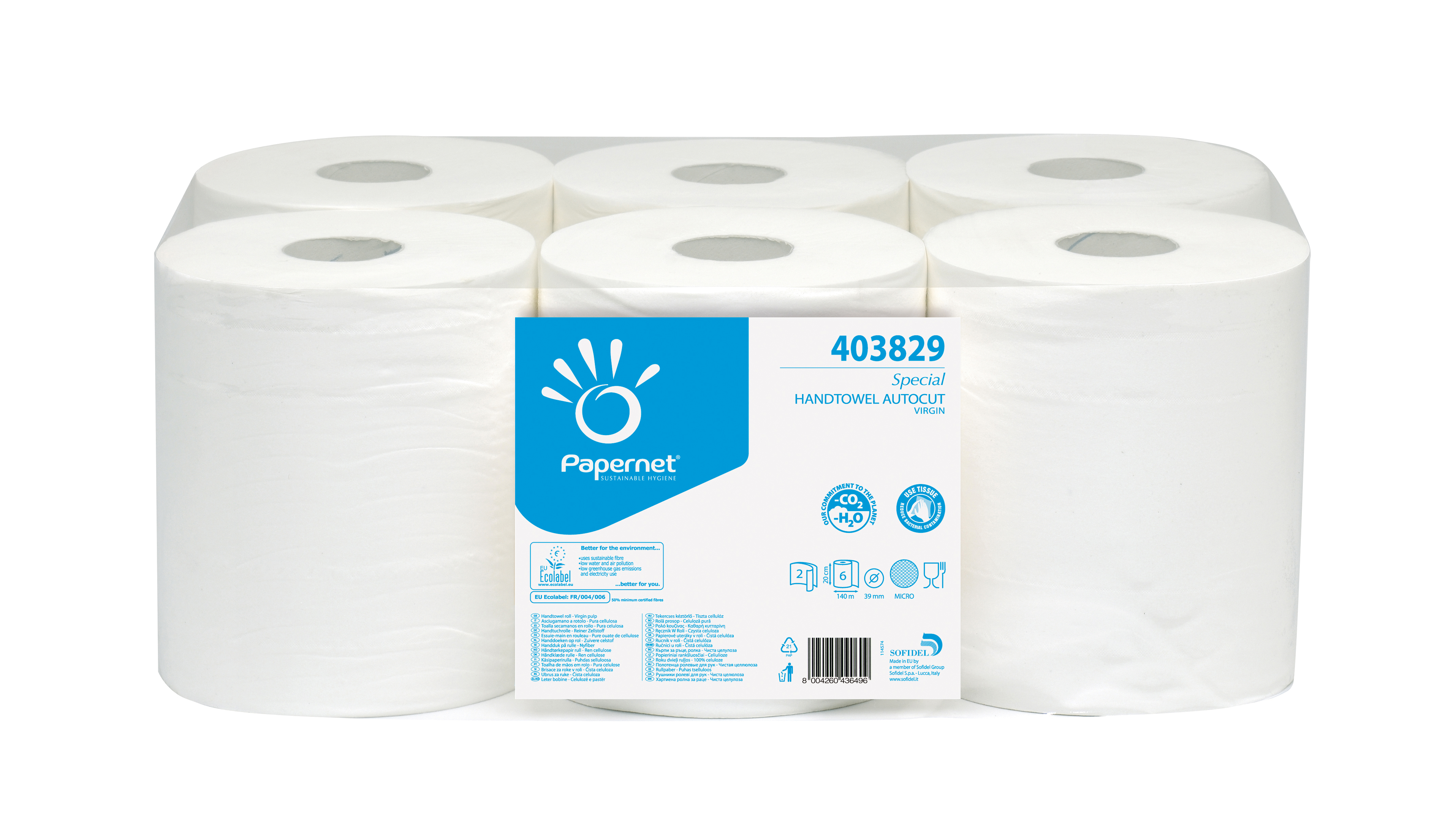 Handtuchpapierrolle Oversoftmatic weiß, 2-lagig, 20 cm x 140m