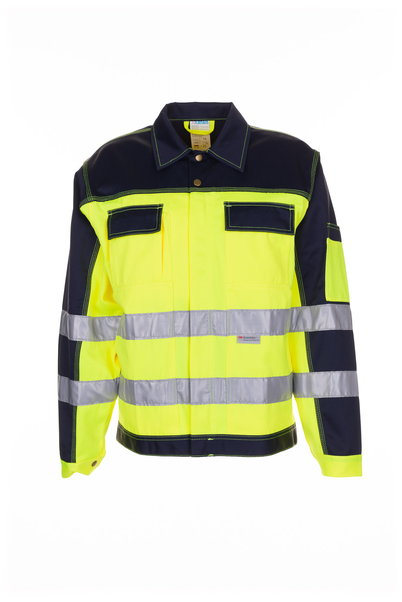 Planam Warnschutz Bundjacke Arbeitsjacke 2-farbig Größe 24 - 110, in 3 Farben