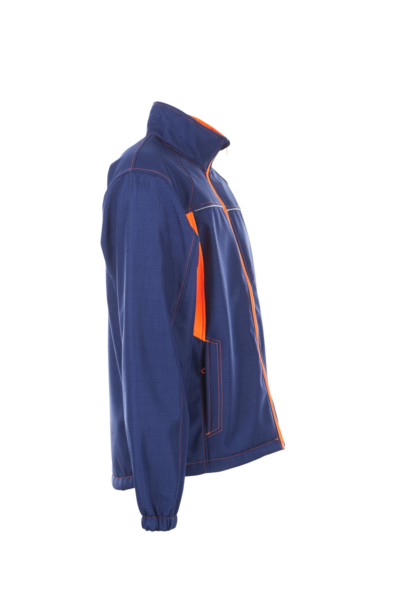 tempzoom_6291_006 Planam Basalt Neon Softshelljacke Arbeitsjacke Marine-Orange 6291